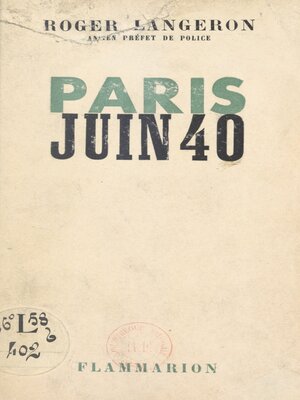 cover image of Paris, juin 40